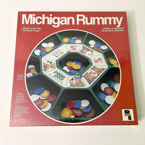 Michigan Rummy Board Game Classic Gin Rummy Game Tray Playtoy Damaged Box